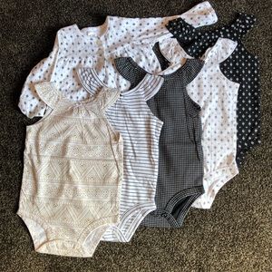NWOT 9 month onesies and top